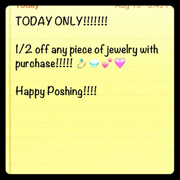 1/2 off jewelry with purchase!