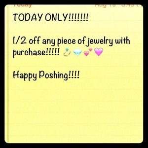 1/2 off jewelry with purchase!