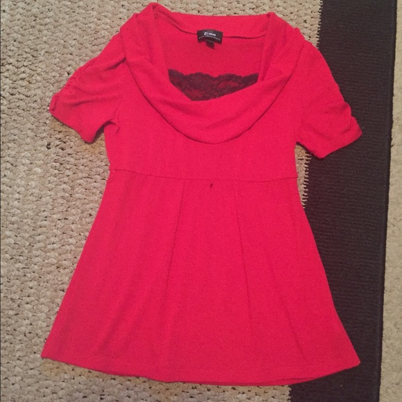 Red Lace Top - Picture 2 of 4