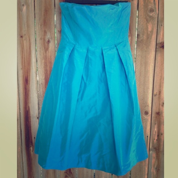 J Crew Sky blue silk formal cocktail dress