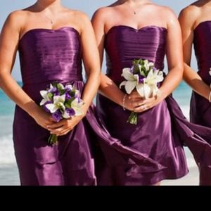 BARI JAY bridesmaid dress: eggplant (purple)