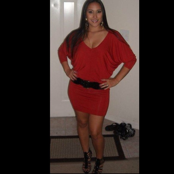 Sexy Orange Reddish Shirt Style Dress!!! ❤❤❤