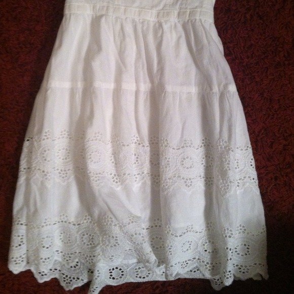 White Strapless Dress - Picture 2 of 4