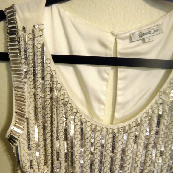 100% Silk designer dress - ivory - Picture 3 of 4