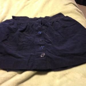 Navy Corduroy Skirt