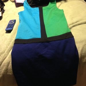 Multi-Colored Go-Go Dress