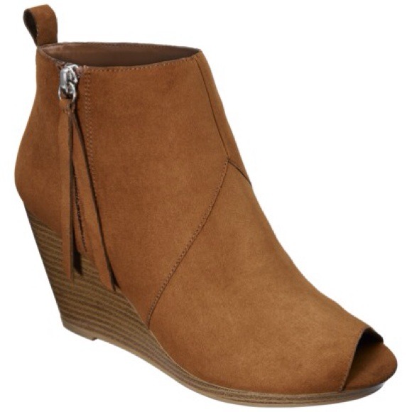 New Suede Peep-Toe Booties