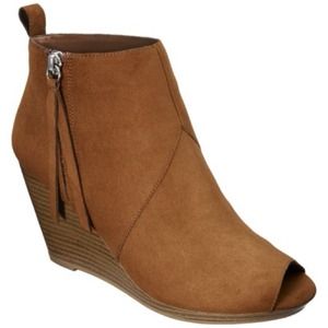 New Suede Peep-Toe Booties