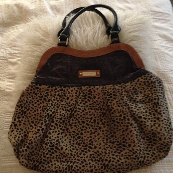 🌺3x PICK-Charles David leather/pony hair bag