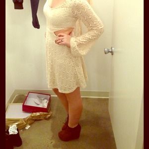 Lace cut out dress!