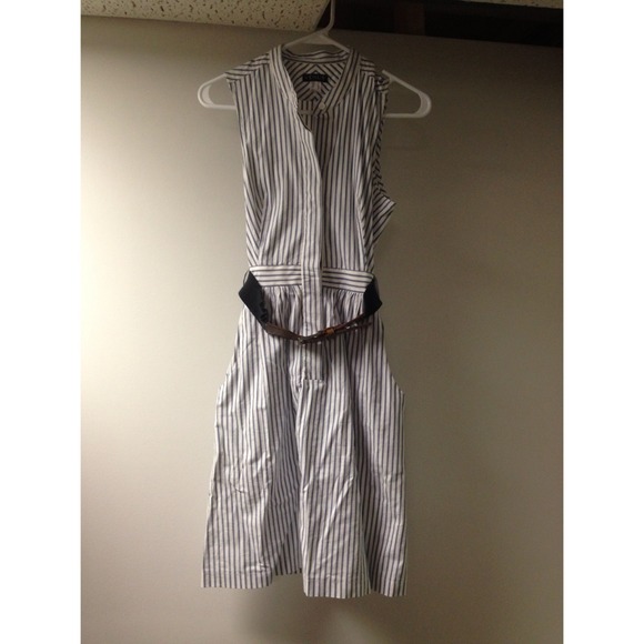 Blue and white pin stripe dress