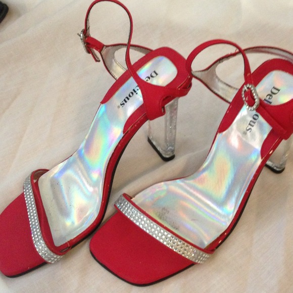 Red fashion heels