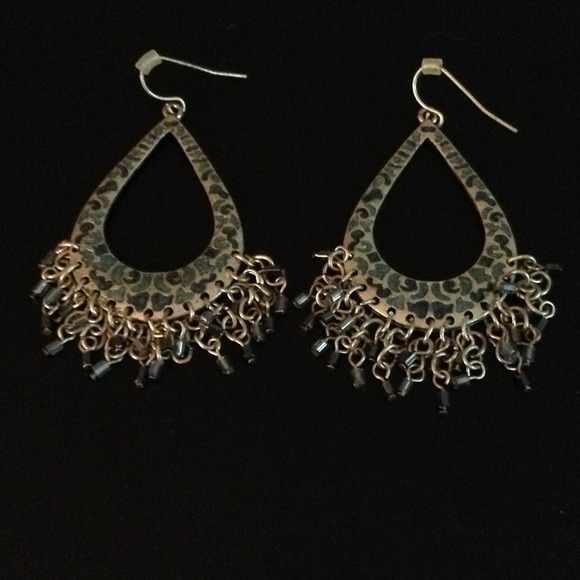 Blue and silver earrings