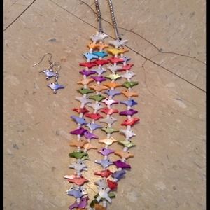 Navajo bird necklace set