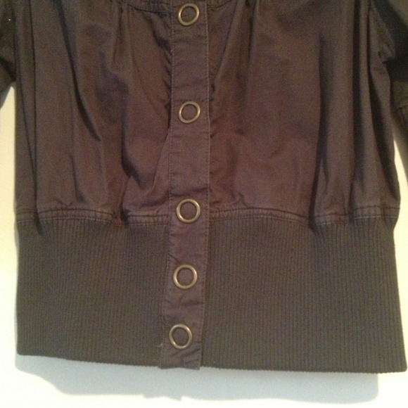 ⏬Reduced⏬Dark Grey Cropped Biker Jacket - Picture 2 of 3