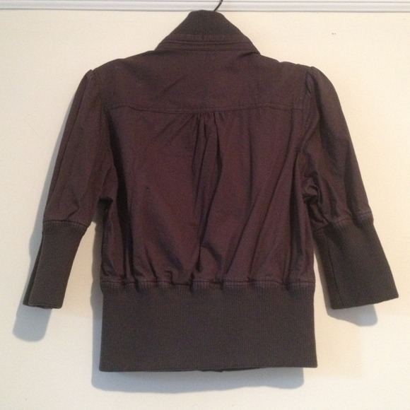 ⏬Reduced⏬Dark Grey Cropped Biker Jacket - Picture 3 of 3