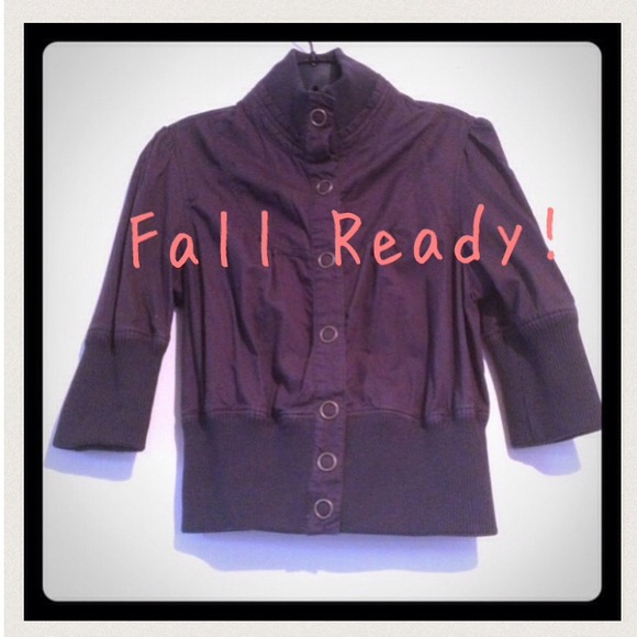 ⏬Reduced⏬Dark Grey Cropped Biker Jacket - Picture 1 of 3