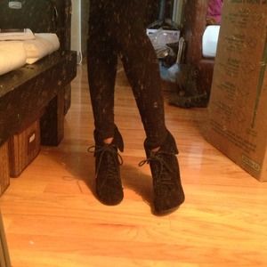 Steve Madden Shoes - 🚫Sold🚫5inch Steve Madden luxe wedge blk booties Steve Madden Shoes - 🚫Sold🚫5inch Steve Madden luxe wedge blk booties