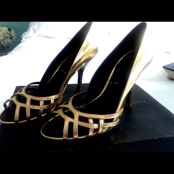 BCBG Metallic Gold Heel