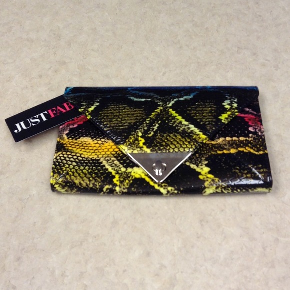 **a multi-colored hand clutch from ^^JustFab^^