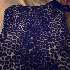 Black and Gray Leopard Tank from Express