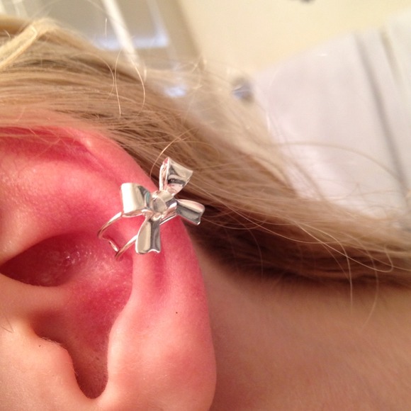 Silver Cuff Earrings - Picture 2 of 4