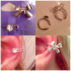 Silver Cuff Earrings