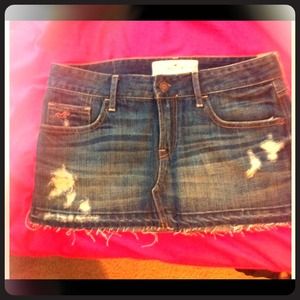 Denim mini skirt