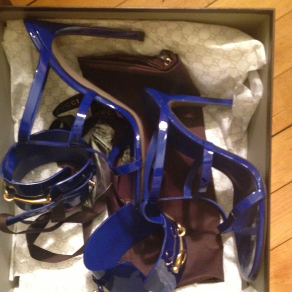 Brand New Gucci Heels Size 38 Vernice Crystal - Picture 2 of 3