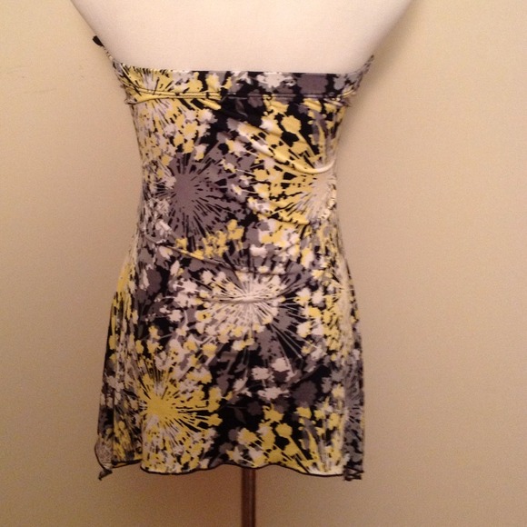 Yellow and grey strapless shirt - Picture 3 of 4