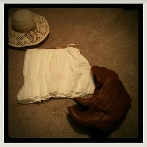 🌸 Boho Chic White Skirt & Belt 🆕