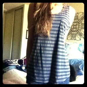 Light-dark grey striped tank top