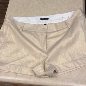 **Express** Gold polyester Dress Shorts!