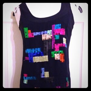 French connection navy blue blouse