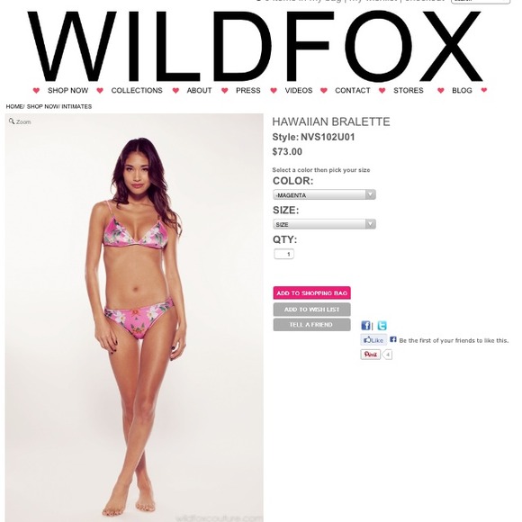 Wild fox velvet like bikini
