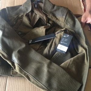 Edun Fatigue green suede jacket