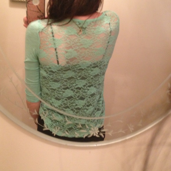 Adorable teal quarter sleeve top! - Picture 2 of 4