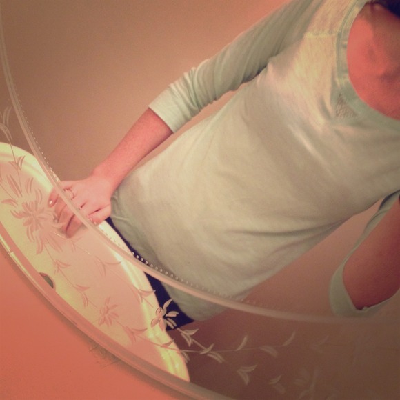 Teal half lace quarter sleeve shirt! - Picture 1 of 4