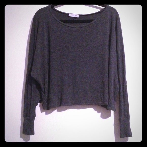⏬Reduced⏬Dark Grey Cropped Sweater - Picture 1 of 4