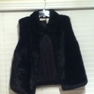 Faux Fur Vest and Hat