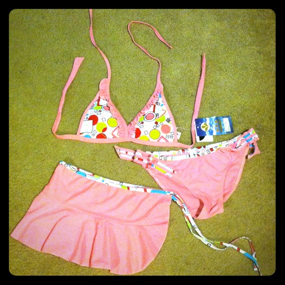 3 piece swim suit bikini