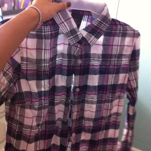 Plaid long sleeve shirt(: