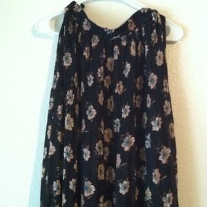 Vintage floral midi skirt