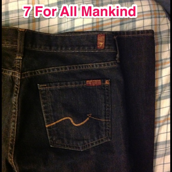 7 For All Mankind Dark Flare Denim Jeans Sz 29