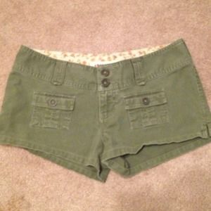 army green shorts