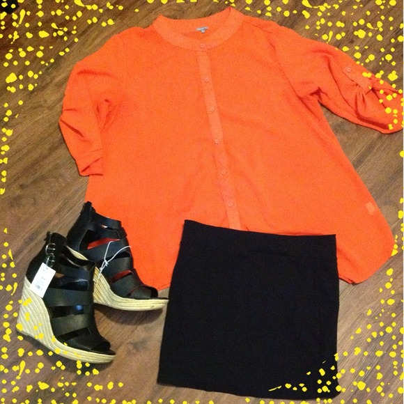Charlotte Russe Oversized Orange Top
