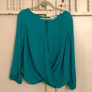 L/S Ella Moss Turquoise Top