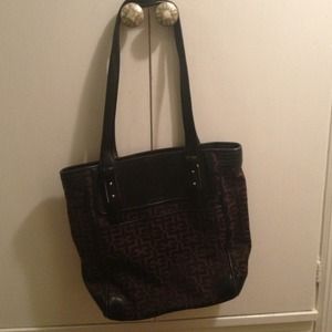 Black and brown purse