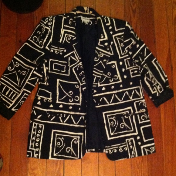 Vintage Tribal Print Blazer