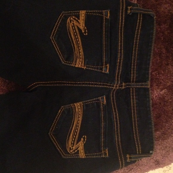Dark navy blue super skinny jeans! - Picture 3 of 4